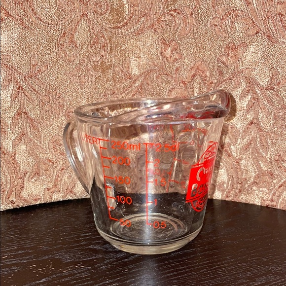 Vintage Anchor Hocking Oven Basics Glass Measuring Cup with Red Markings - Picture 2 of 6
